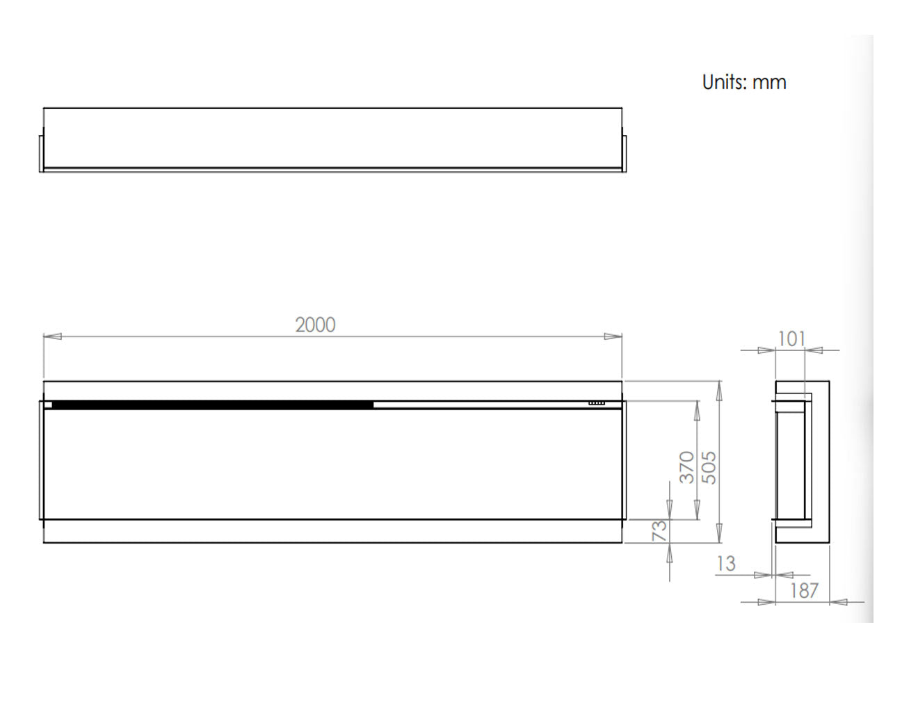i-Range Slimline Electric Fire
