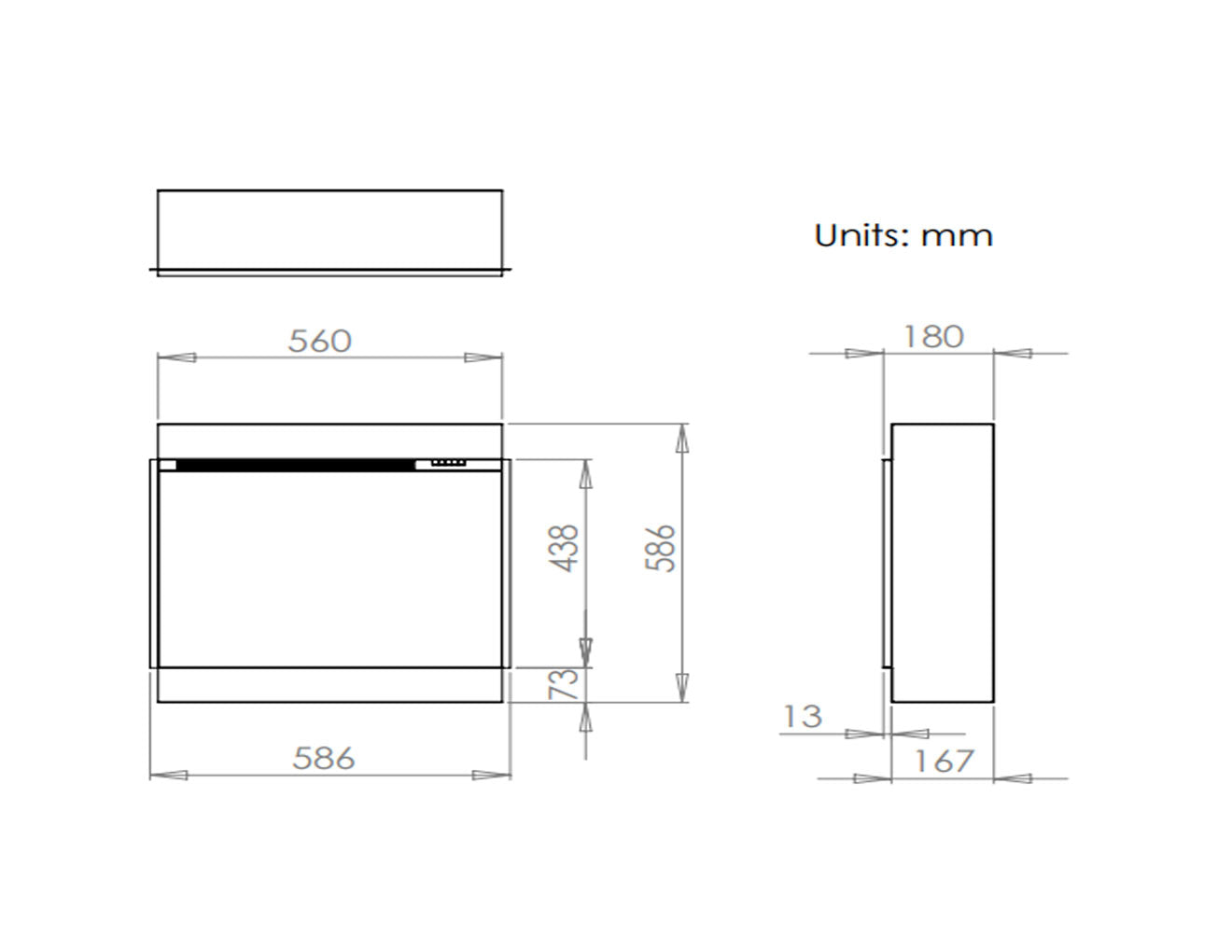 i-Range Slimline Electric Fire